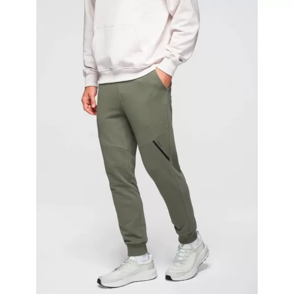  Pánské tepláky OMBRE OM-PASK-0280 OLIVE 