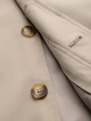 Pánský kabát OMBRE OM-COLC-0139 BEIGE