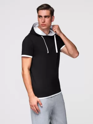 Pánské triko OMBRE OM-TSCT-0256 BLACK
