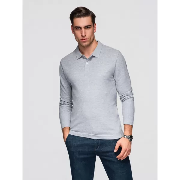  Pánské triko OMBRE OM-POBL-0162 GREY MELANGE 