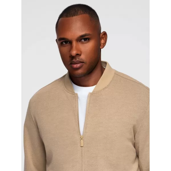 Pánská bunda OMBRE OM-JANP-0159 WARM BEIGE 