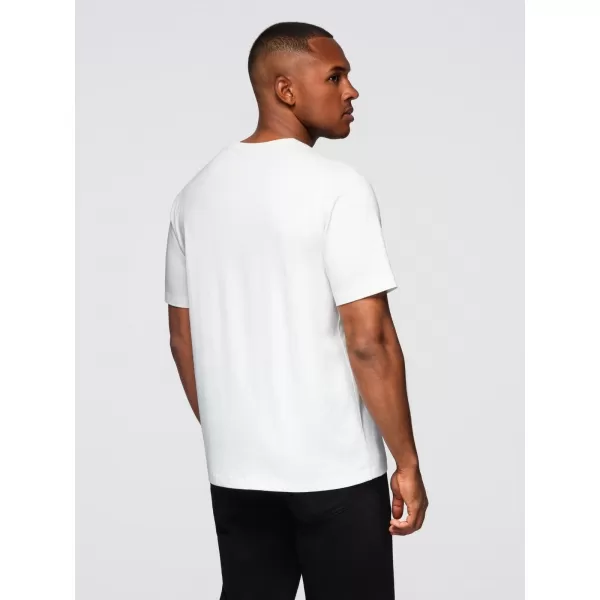  Pánské triko OMBRE OM-TSPT-0246 WHITE 
