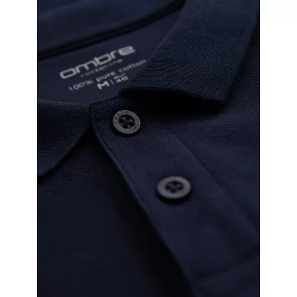  Pánské triko OMBRE OM-POBL-0162 NAVY BLUE 