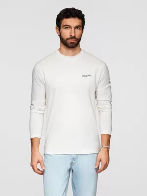 Pánské triko OMBRE OM-LSPT-0136 WHITE