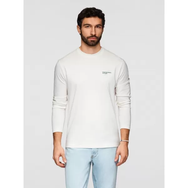  Pánské triko OMBRE OM-LSPT-0136 WHITE 