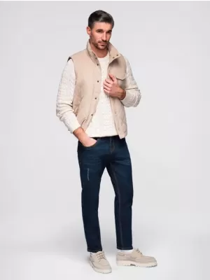 Pánské kalhoty OMBRE OM-PADP-0241 DARK BLUE