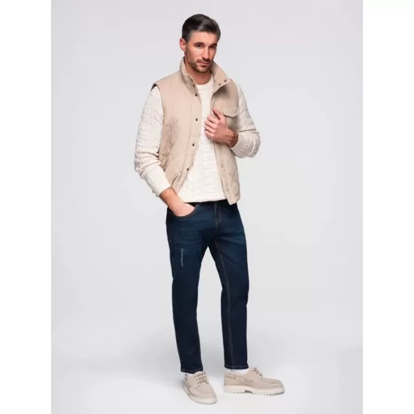  Pánské kalhoty OMBRE OM-PADP-0241 DARK BLUE 