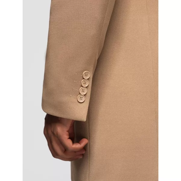  Pánský kabát OMBRE OM-COWC-0136 LIGHT BROWN 