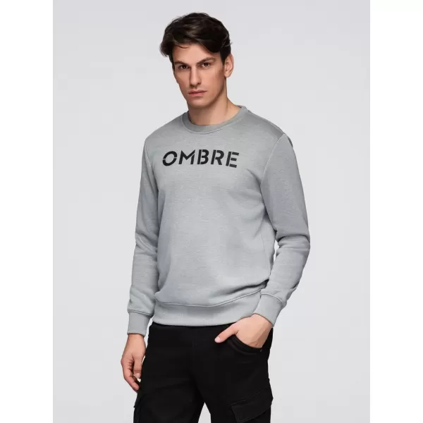  Pánská mikina OMBRE B1711 GREY MELANGE 