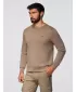 Pánská mikina OMBRE OM-SSNZ-0243 LIGHT BROWN
