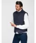 Pánská vesta OMBRE OM-JAVJ-0275 NAVY BLUE MELANGE