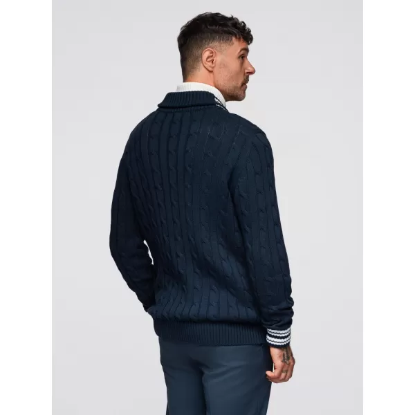  Pánský kardigan OMBRE OM-SWCD-0152 NAVY BLUE 