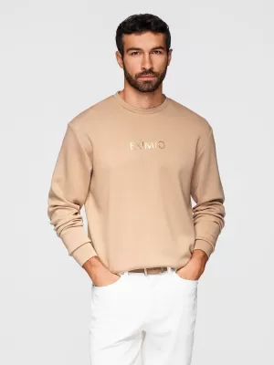 Pánská mikina OMBRE OM-SNBC-0199 BEIGE