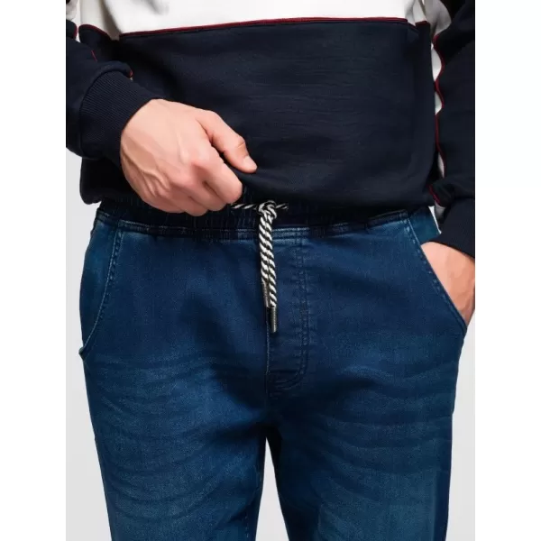  Pánské kalhoty OMBRE OM-PADJ-0242 DARK BLUE 