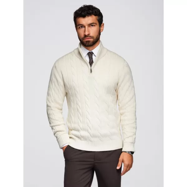 Pánský svetr OMBRE OM-SWZS-0138 CREAM 