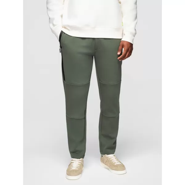  Pánské tepláky OMBRE OM-PASK-0281 DARK OLIVE GREEN 