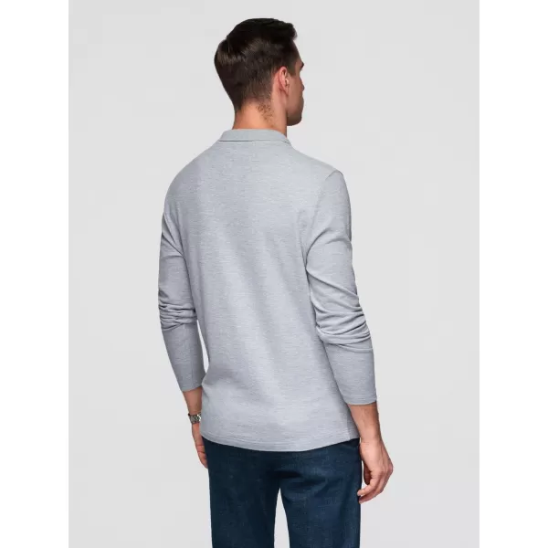  Pánské triko OMBRE OM-POBL-0162 GREY MELANGE 