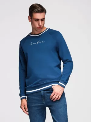Pánská mikina OMBRE OM-SSNZ-0244 DARK BLUE