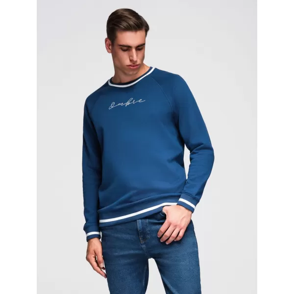  Pánská mikina OMBRE OM-SSNZ-0244 DARK BLUE 