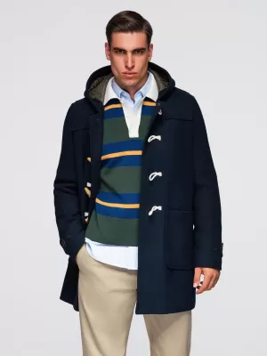 Pánský kabát OMBRE OM-COWC-0131 NAVY BLUE