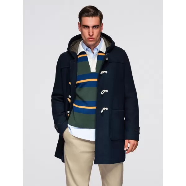  Pánský kabát OMBRE OM-COWC-0131 NAVY BLUE 