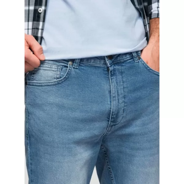  Pánské kalhoty OMBRE OM-PADP-0253 LIGHT BLUE 
