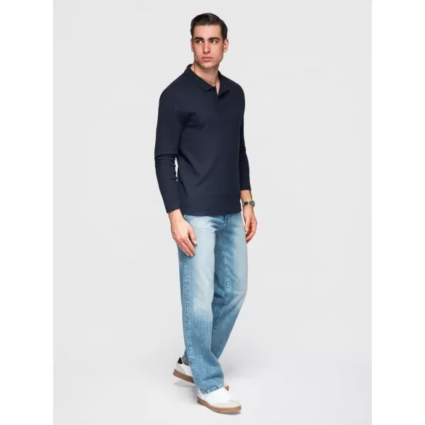  Pánské triko OMBRE OM-POBL-0162 NAVY BLUE 