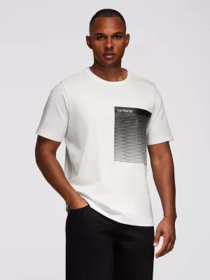 Pánské triko OMBRE OM-TSPT-0246 WHITE