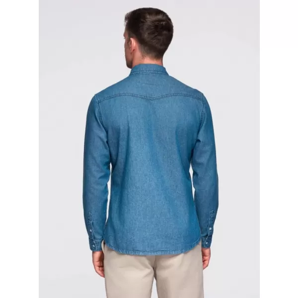  Pánská košile OMBRE OM-SHDS-0210 BLUE 