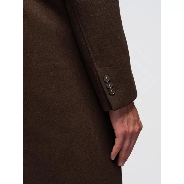  Pánský kabát OMBRE OM-COWC-0135 BROWN 