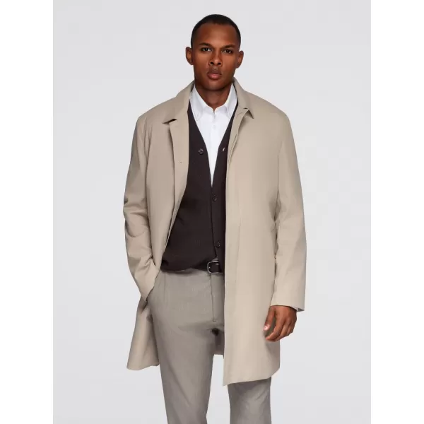  Pánský kabát OMBRE OM-COLC-0139 BEIGE 