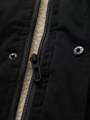 Pánský kabát OMBRE OM-JAPJ-0316 BLACK
