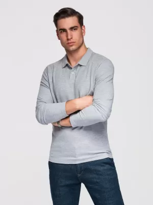 Pánské triko OMBRE OM-POBL-0162 GREY MELANGE