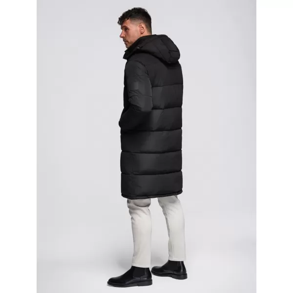  Pánský kabát OMBRE OM-JALJ-0309 BLACK 