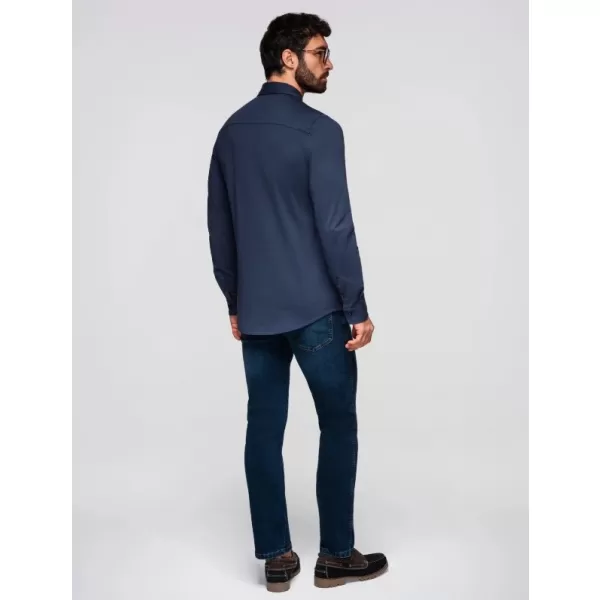  Pánská košile OMBRE K697 NAVY BLUE 