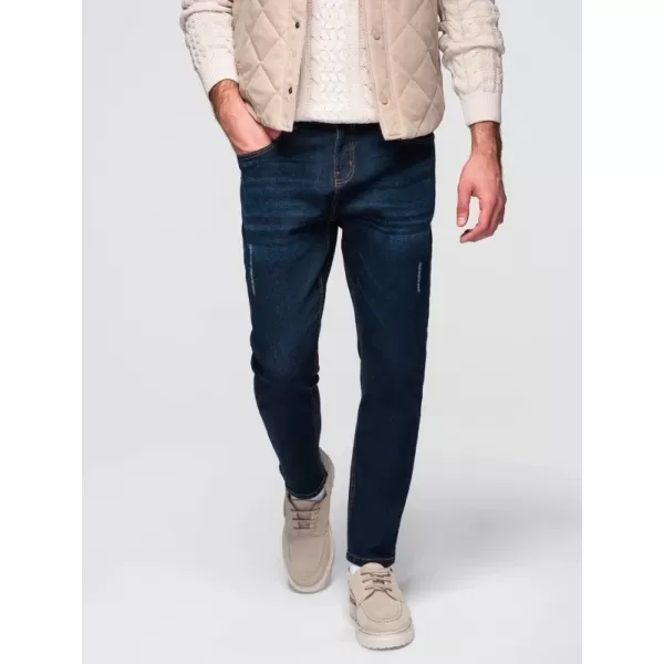  Pánské kalhoty OMBRE OM-PADP-0241 DARK BLUE 