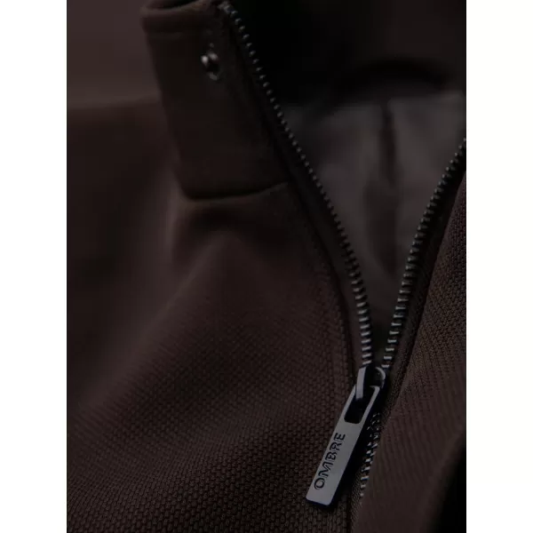  Pánský kabát OMBRE OM-COWC-0136 DARK BROWN 