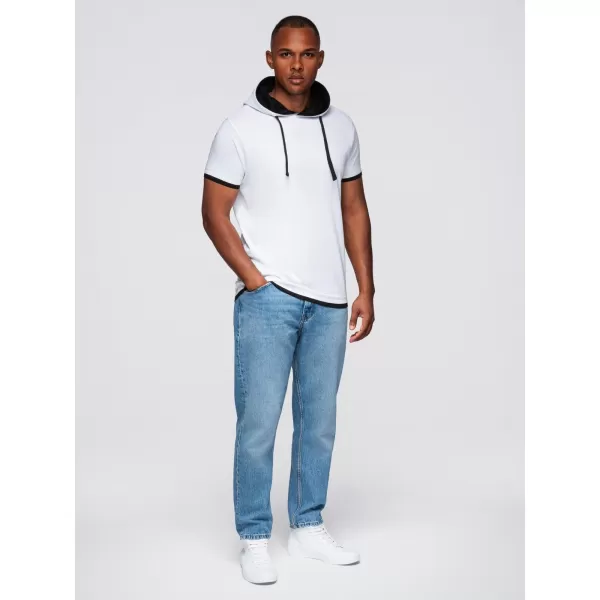  Pánské triko OMBRE OM-TSCT-0256 WHITE 