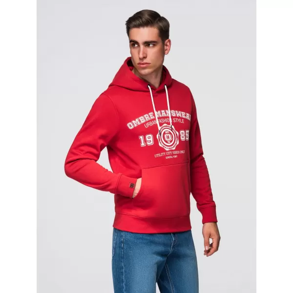  Pánská mikina OMBRE B1714 RED 