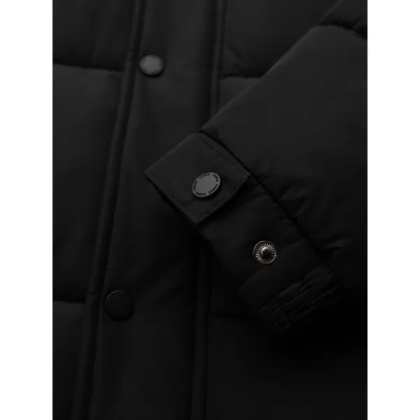  Pánský kabát OMBRE OM-JALJ-0309 BLACK 