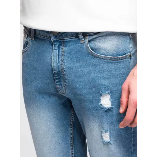  Pánské kalhoty OMBRE OM-PADP-0254 LIGHT BLUE 