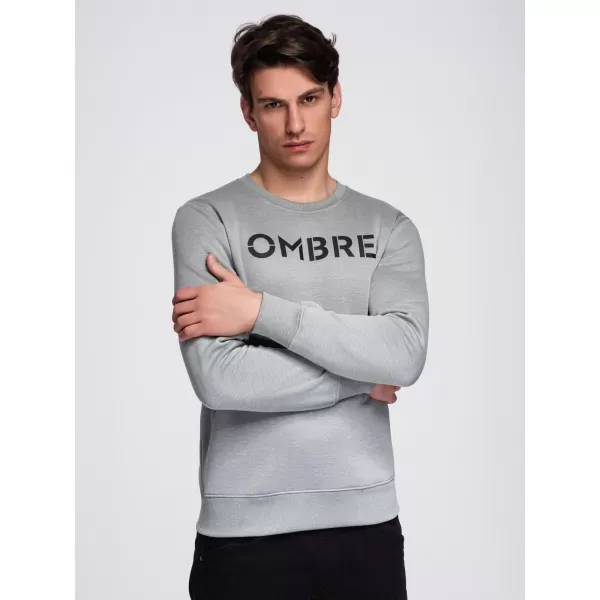  Pánská mikina OMBRE B1711 GREY MELANGE 