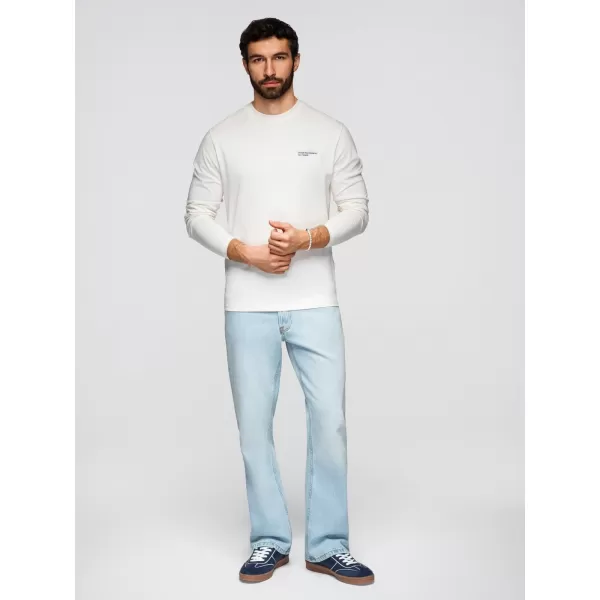  Pánské triko OMBRE OM-LSPT-0136 WHITE 