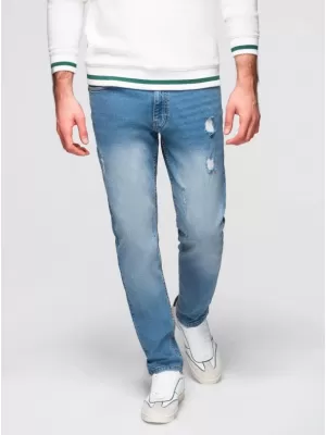 Pánské kalhoty OMBRE OM-PADP-0254 LIGHT BLUE