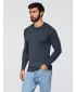 Pánský svetr OMBRE OM-SWBS-0106 NAVY BLUE MELANGE