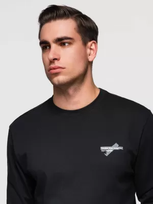 Pánské triko OMBRE OM-LSPT-0136 BLACK