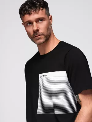 Pánské triko OMBRE OM-TSPT-0246 BLACK
