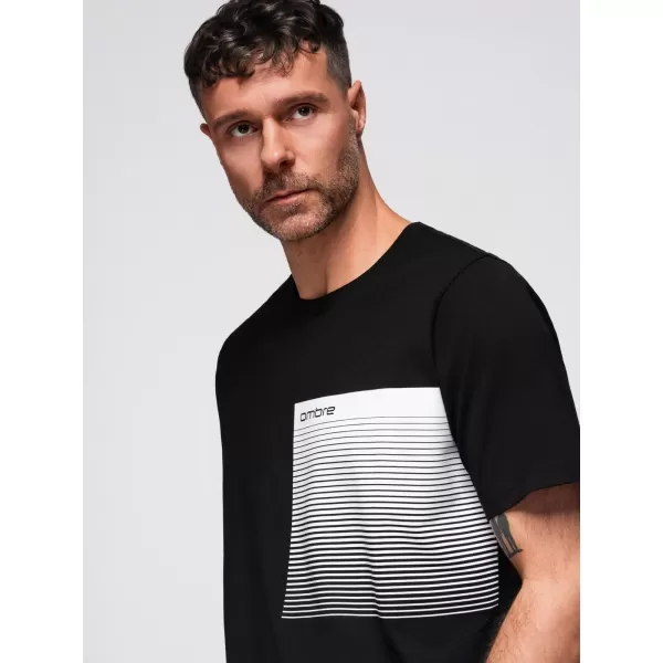  Pánské triko OMBRE OM-TSPT-0246 BLACK 