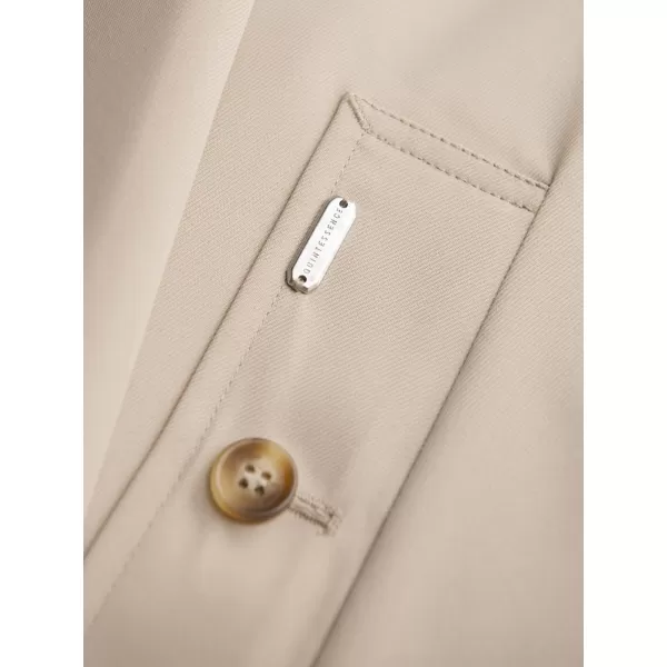  Pánský kabát OMBRE OM-COLC-0139 BEIGE 
