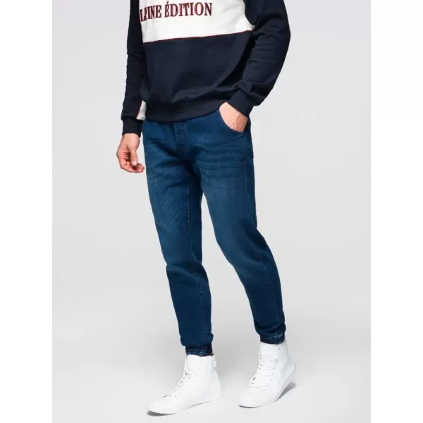  Pánské kalhoty OMBRE OM-PADJ-0242 DARK BLUE 